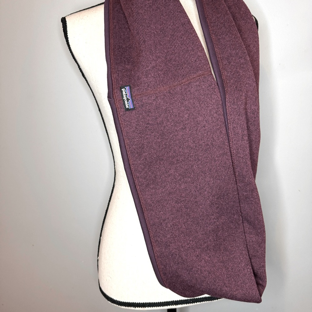 Patagonia Purple Burgundy Fleece Better Sweater Infinity Wrap Scarf